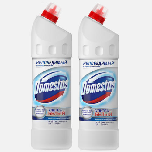 Чистящее средство для унитаза Domestos ультра белый, 2 шт. по 1 л