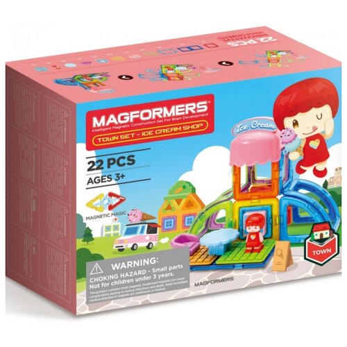 Конструктор MAGFORMERS Town 717008 Кафе-мороженое, 22 дет.