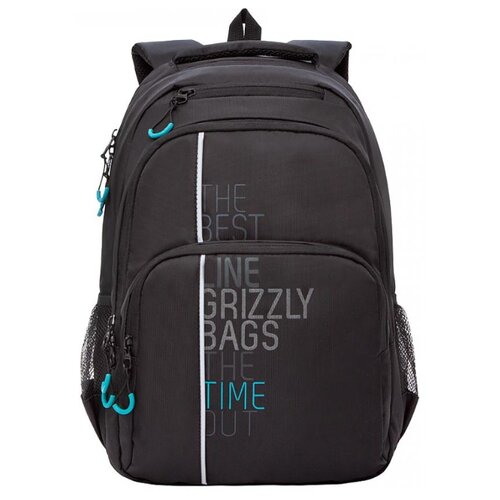 фото Рюкзак grizzly ru-030-3/3 12.5 (черный/бирюзовый)