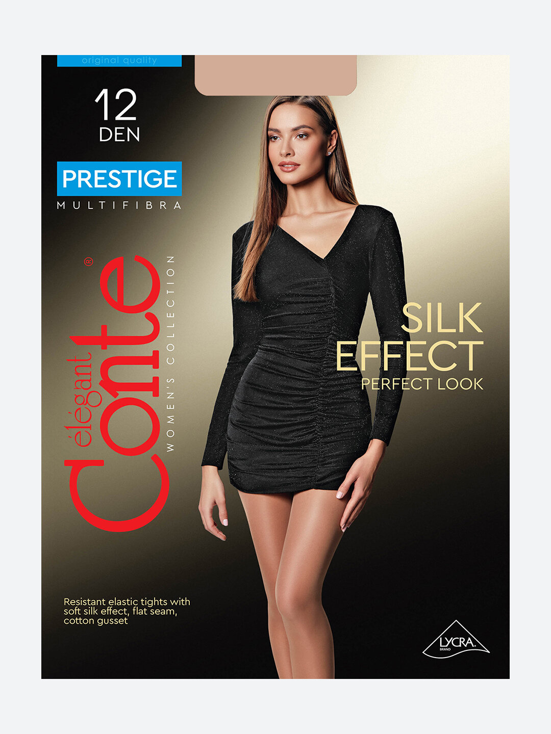 Колготки Conte elegant Prestige, 12 den, размер 5XL, бежевый