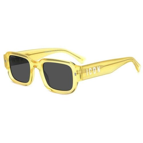 Солнцезащитные очки DSQUARED2, прямоугольные, для мужчин, желтый