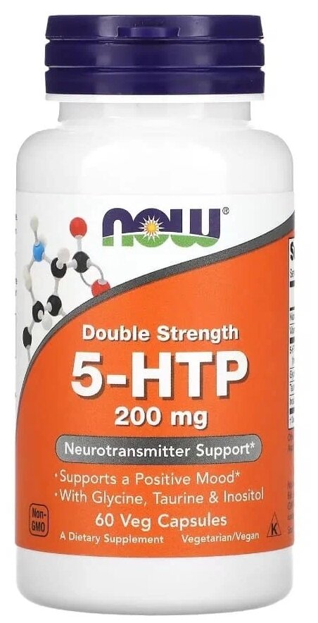 Капсулы NOW 5-HTP Double Strength 200 мг