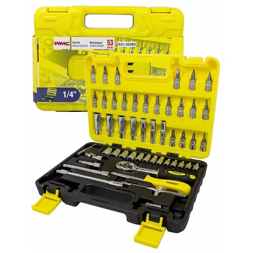 Набор инструмента WMC-2531-5EURO: 53 предмета WMC TOOLS набор инструментов wmc tools wmc 2040 40 предм черный желтый