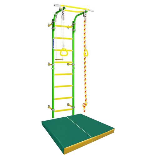 шведская стенка romana пристенный с массажными ступенями 79х81х218 см зелено желтый ROMANA Next Top с матом 1х1 м