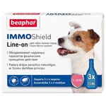 Beaphar капли от блох и клещей IMMO Shield Line-on для собак и щенков 3 шт. в уп. - изображение