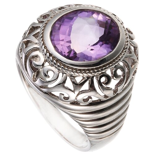 фото Кольцо из серебра 925 пробы с аметистом r30502p-1-am-wg element47