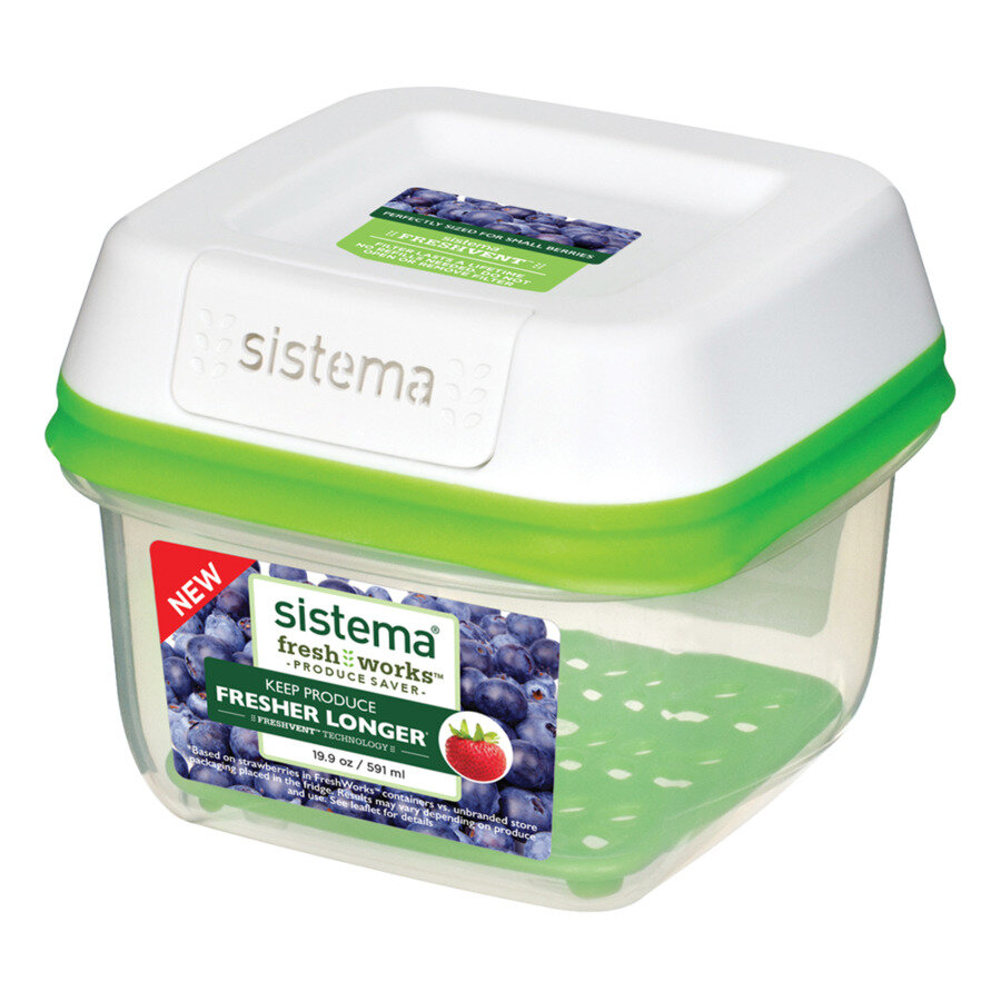Контейнер квадратный Sistema Freshworks 591мл пластик