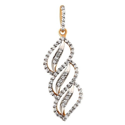 фото Кулоны the-jeweller подвеска из золота с фианитами в виде лепестков