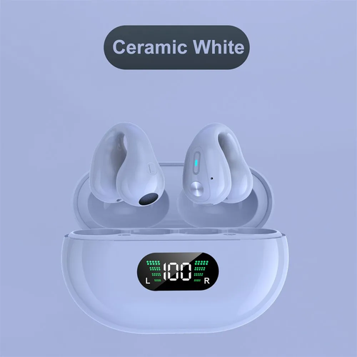 Наушники беспроводные YYK-Q80 white, удобные клипы, HiFi