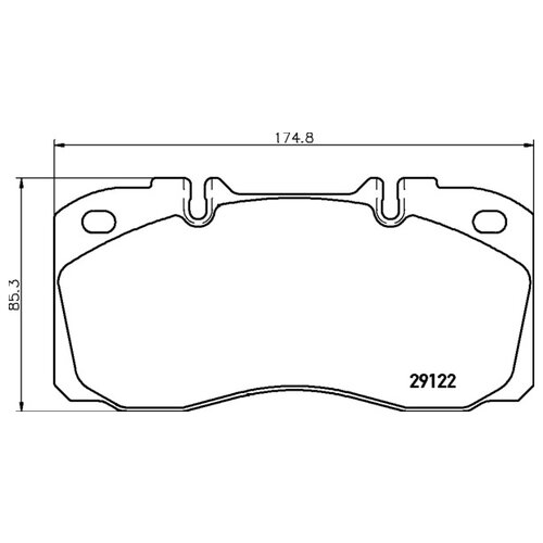 Колодки тормозные IVECO дисковые (175x86x22) (4шт.) DON CVP025