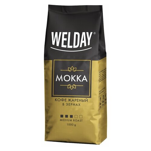 Кофе в зернах WELDAY «Mokka»1000 гвакуумная упаковка622411