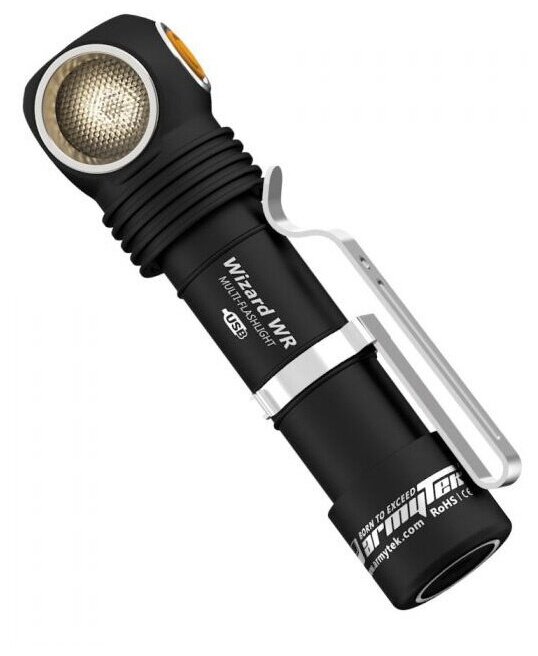 Универсальный фонарь ARMYTEK Wizard C2 Magnet USB, черный / желтый [f08901w] - фото №7