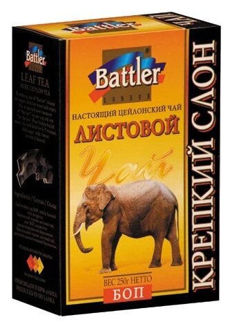 Чай черный листовой Battler "Крепкий слон", 250 г - фотография № 1