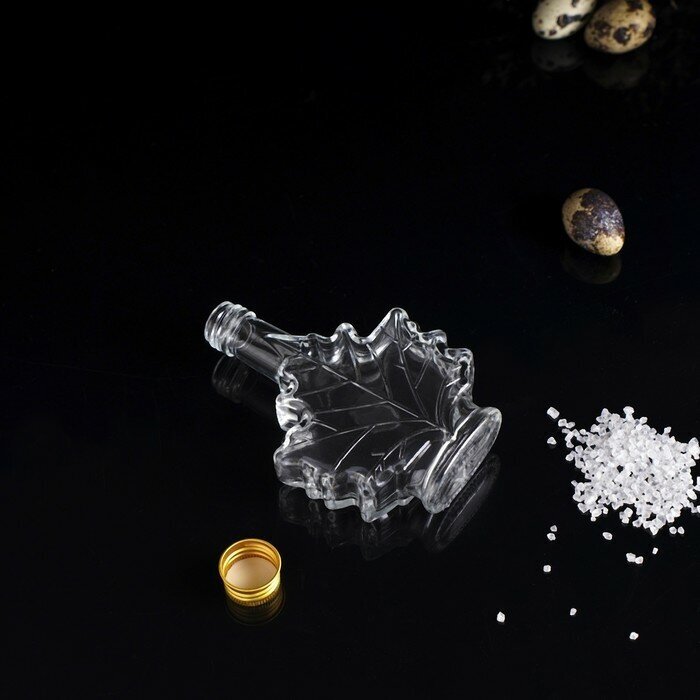 Бутыль стеклянная для соусов и масла «Клён», 100 мл, 10×3,5×14 см (1шт.) - фотография № 5