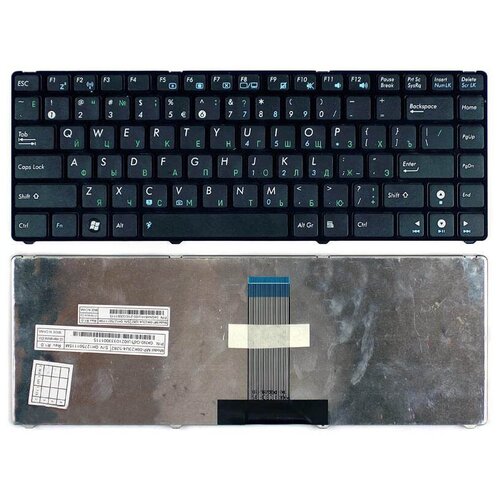 Клавиатура для ноутбука Asus MP-10B93US-528 черная с черной рамкой