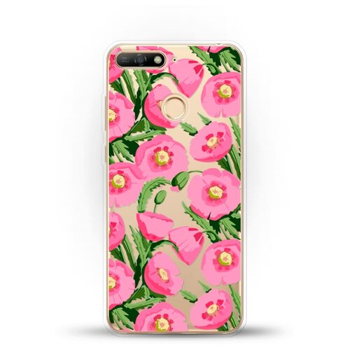 фото Силиконовый чехол узор из цветов на honor 7a pro andy & paul