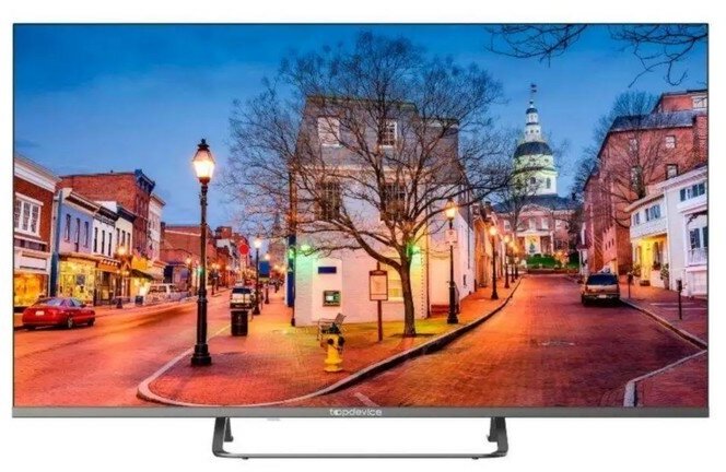 Телевизор Topdevice TDTV40BS04F, 40", 1920x1080, DVB-T2/C/S/S2, HDMI 3, USB2, Smart TV, черный 9646119