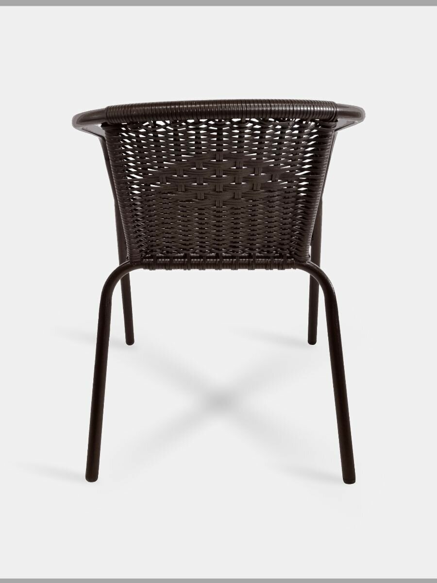 Садовое кресло Bistro, кресло из искусственного ротанга, стул садовый, шоколадный, усиленный каркас, арт. BS-01 (13) - фотография № 7