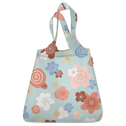 фото Сумка reisenthe складная mini maxi shopper flowers blue (at0029fb) reisenthel