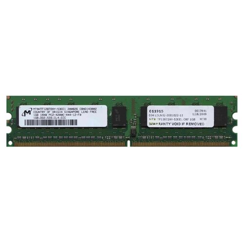 Оперативная память Micron 1 ГБ DDR2 533 МГц DIMM MT9HTF12872AY-53EE1