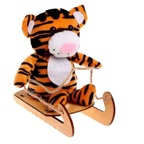 Мягкая игрушка «Тигр на санках»