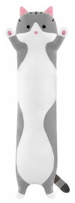 MaxiToys Мягкая игрушка «Кот Батон», цвет серый, 90 см