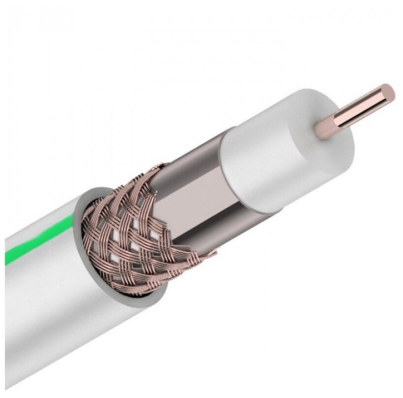 Кабель коаксиальный RG-6SAT-703B CADENA белый (100 метров)