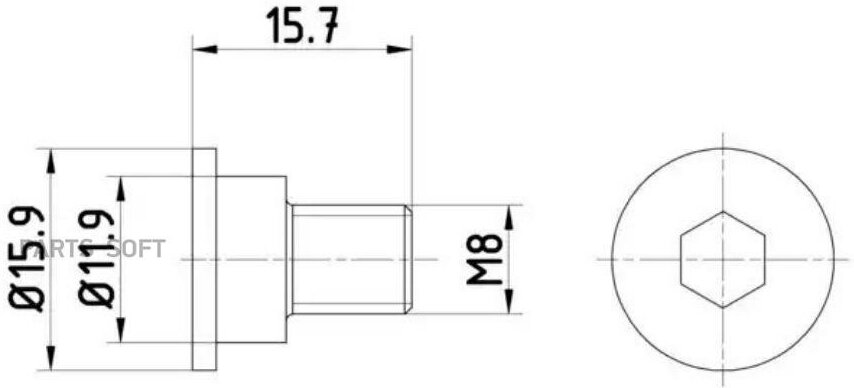 Болт тормозного диска TEXTAR / арт. TPM0003 - (1 шт)