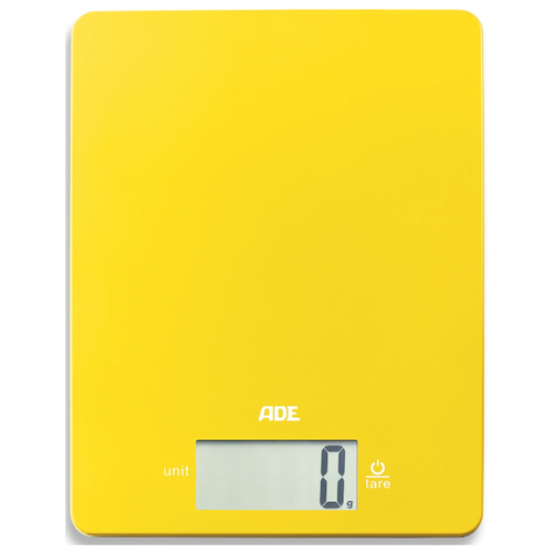 фото Весы кухонные ade leonie ke1800-2 yellow, пластик