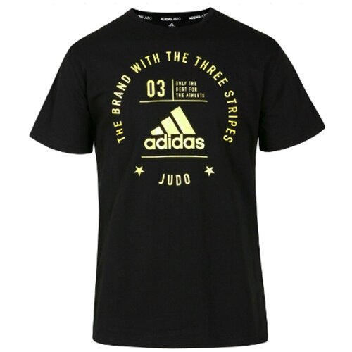 Футболка The Brand With The Three Stripes T-Shirt Judo черно-желтая (размер S)