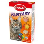 Добавка в корм SANAL Fantasy с курицей, лососем и ростками пшеницы для кошек и котят - изображение