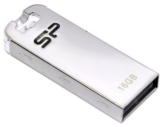 Флеш накопитель 16GB Silicon Power Touch T03, USB 2.0, Нерж. сталь
