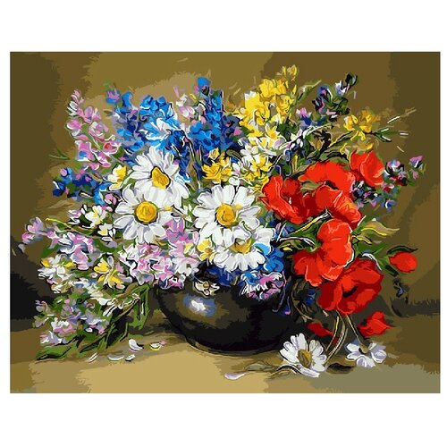 фото ВанГогВоМне Картина по номерам "Цветы в вазе", 40х50 (ZX 21109)