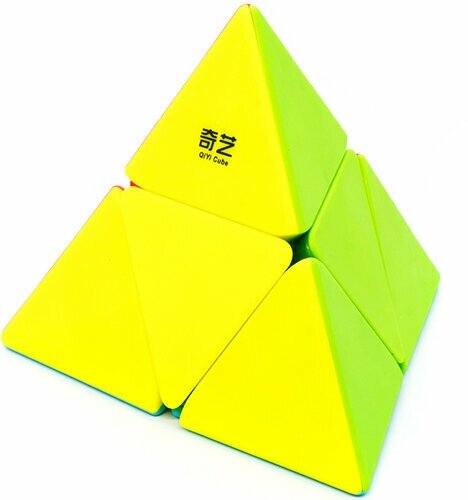 Скоростная Пирамидка Рубика QiYi MoFangGe 2x2 Pyraminx 2х2 / Головоломка для подарка / Цветной пластик