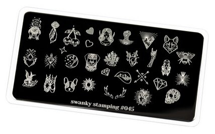 Swanky Stamping пластина 045 12 х 6 см black