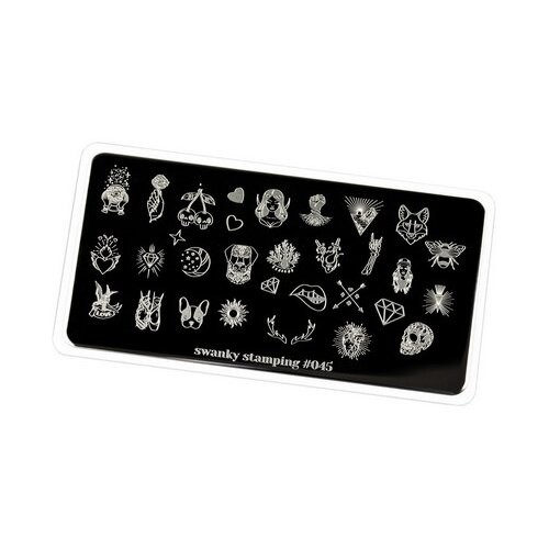 Swanky Stamping пластина 045 12 х 6 см black