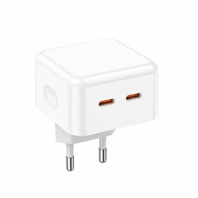 Сетевое зарядное устройство USB-C Borofone BA76A (35W/PD/2 порта) <белый>