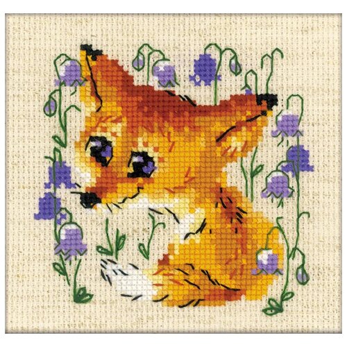 фото Риолис набор для вышивания маленький лисенок 13 х 13 см (1776)