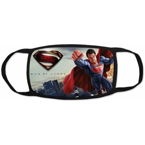 Стильная многоразовая маска Mewni-Shop, размер 18*10, Девочке, Принт "Супермен" - 3