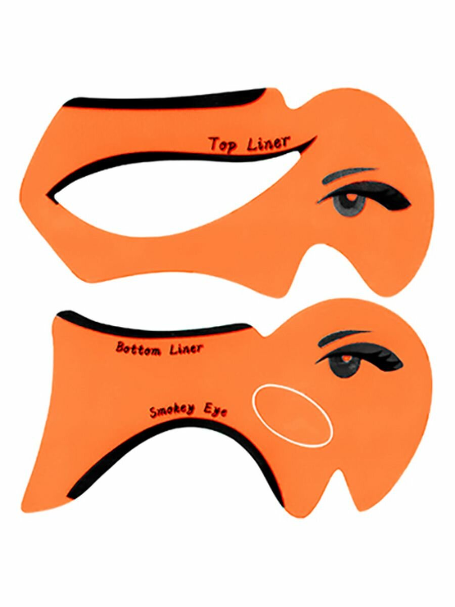 Трафареты для макияжа глаз, 2 шт, 05 Оранжевые, Irisk Professional, В720-02, 4680379129418