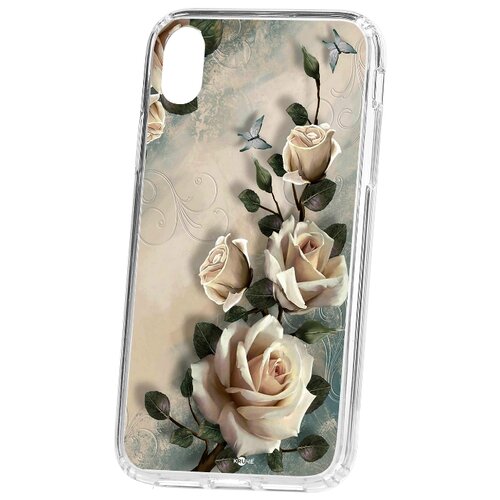 фото Чехол на ip xr kruche print белые розы
