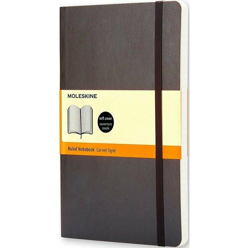 Блокнот Moleskine CLASSIC SOFT QP616 13х21см, 192стр. в линейку, мягкая обложка, черный