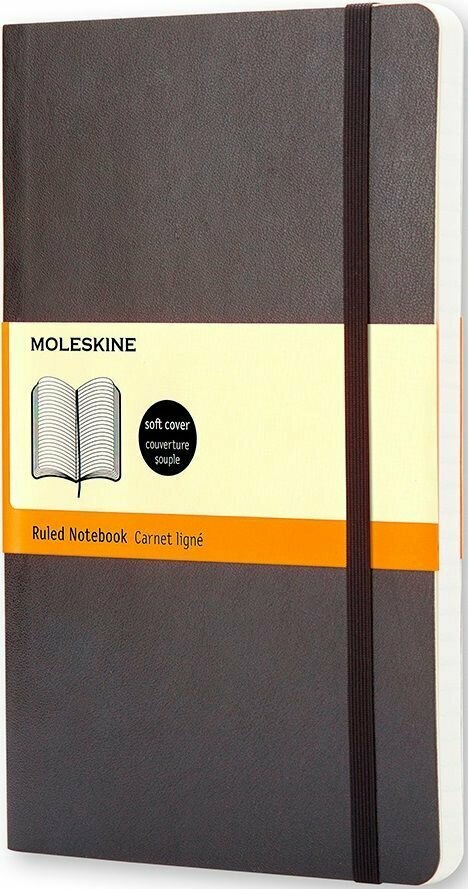 Блокнот Moleskine CLASSIC SOFT QP616 13х21см, 192стр. в линейку, мягкая обложка, черный