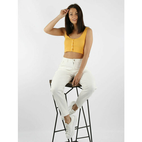 Джинсы мом  FEIMAILIS, размер 38, белый