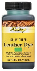 Фото Fiebing's Краска для кожи Leather Dye Kelly Green