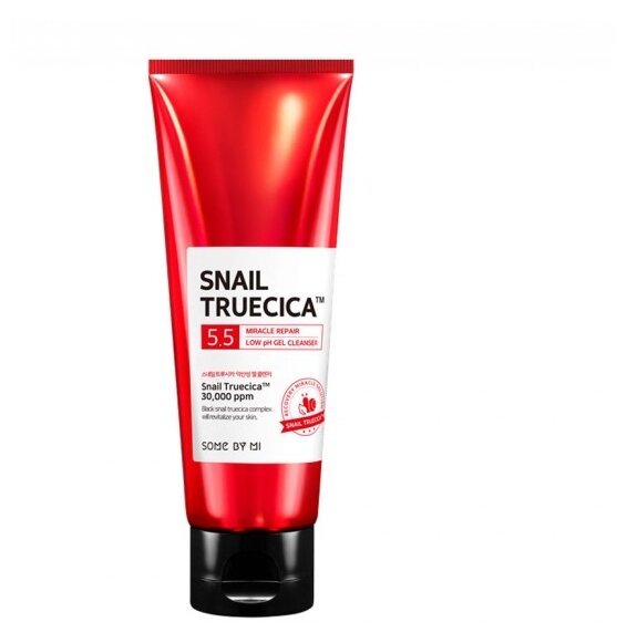 Some By Mi, Гель для умывания с муцином улитки, Snail truecica miracle repair gel cleanser, 100мл