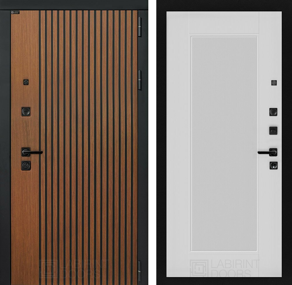 Входная дверь STORM с внутренней панелью 30, в цвете белый софт рельеф, размер по коробке 880х2050, левая - фотография № 1