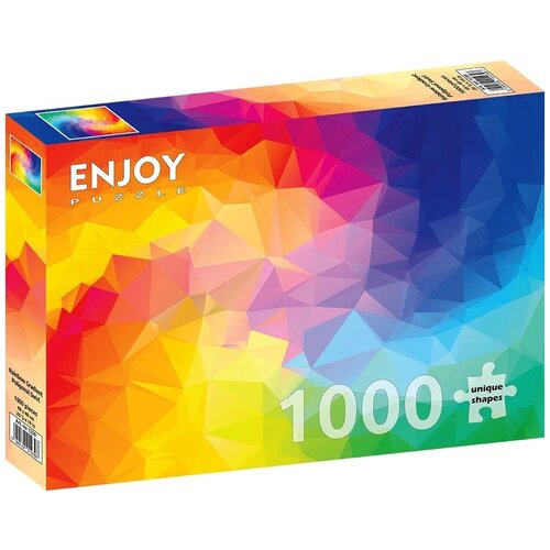 Пазл Enjoy 1000 деталей: Градиент. Радужный полигональный вихрь пазл enjoy 1000 деталей витраж радужный взрыв