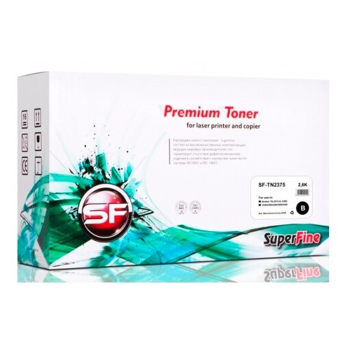 Картридж SuperFine SF-TN2375, 2600 стр, черный картридж superfine sf tn 2375 для brother tn2375 hl 2300 2340 2360 2365 2500 2520 2 6k