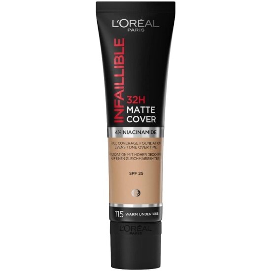 Тональный крем L'oreal Paris L’OREAL Infaillible 32H Matte Cover, тон 115 золотисто-бежевый, 30 мл